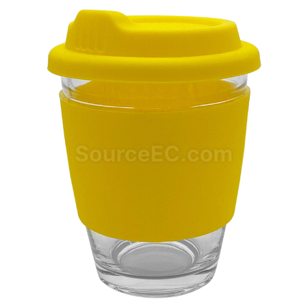 客製化玻璃咖啡杯-矽膠帶禮品