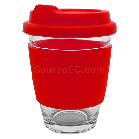 客製化玻璃咖啡杯-矽膠帶禮品