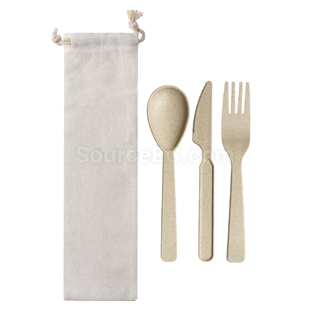 客製化袋裝小麥秸稈餐具禮品