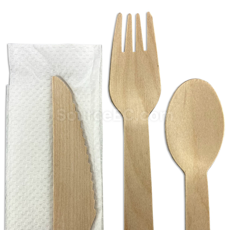 客製化4 件套木製餐具禮品
