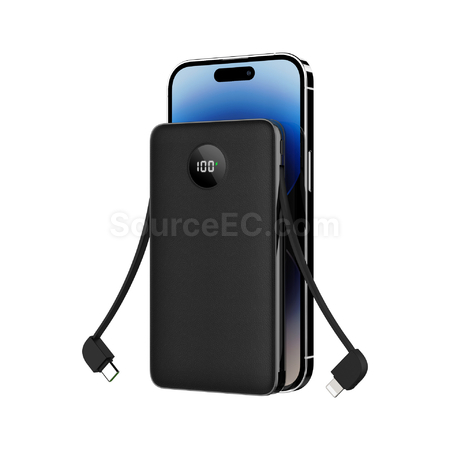 客製化自帶充電線移動電源禮品