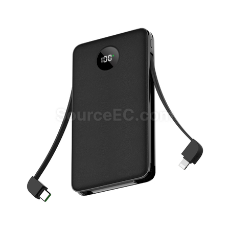 客製化自帶充電線移動電源禮品