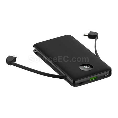 客製化自帶充電線移動電源禮品