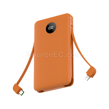 客製化自帶充電線移動電源禮品