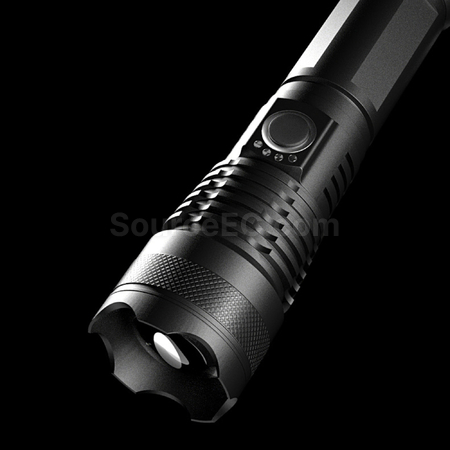 客製化鋁合金強光USB充電手電筒 禮品
