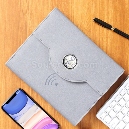 客製化多功能充電時鐘筆記本禮品