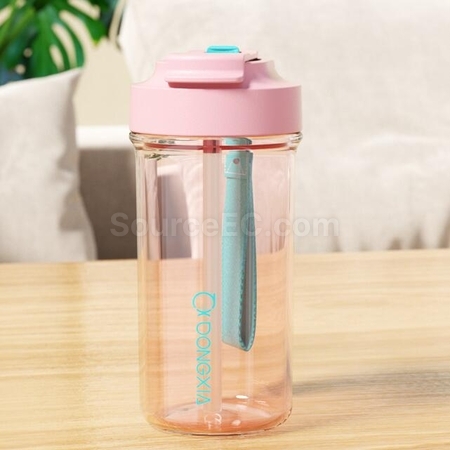 客製化塑料雙飲水杯禮品