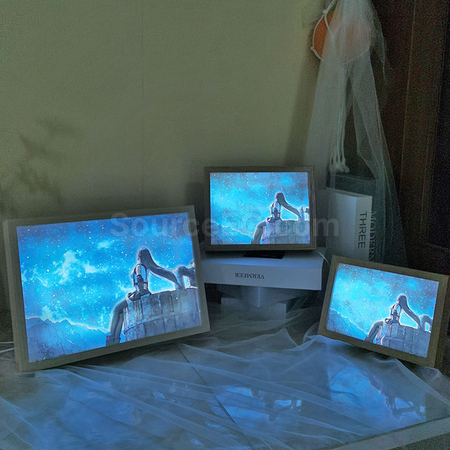 客製化客製化三色燈光發光畫禮品