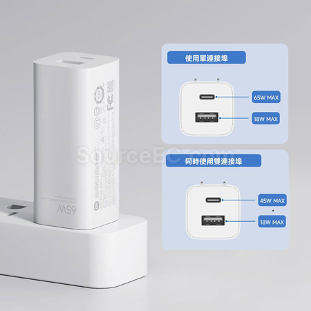 客製化小米氮化鎵GaN快充器禮品