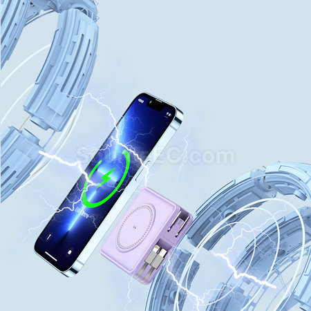 客製化自帶線無線充移動電源禮品