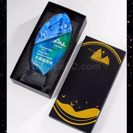 客製化炫彩變色水晶獎座禮品