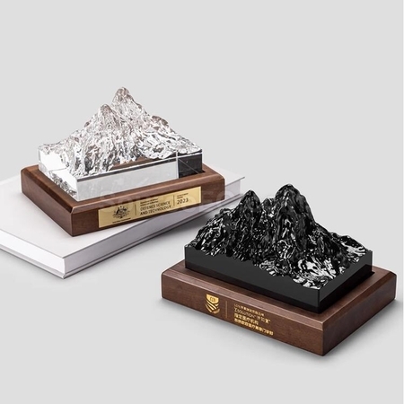 客製化訂製冰山實木水晶獎座禮品