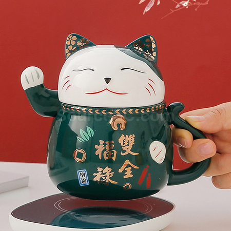 客製化招財貓陶瓷杯禮品