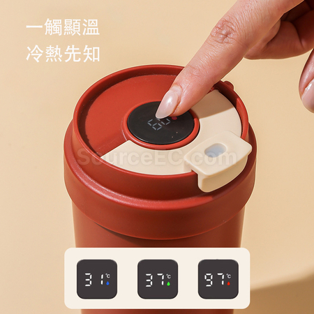客製化智能顯溫陶瓷內膽保溫杯禮品