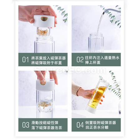 客製化磁吸雙層玻璃杯禮品