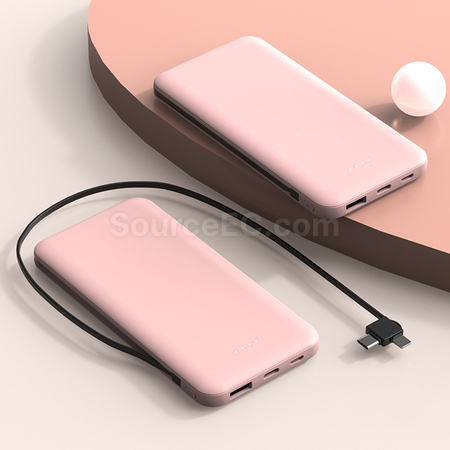 客製化帶線移動電源 10000mah禮品