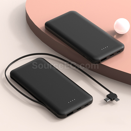 客製化帶線移動電源 10000mah禮品