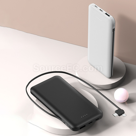 客製化帶線移動電源 10000mah禮品
