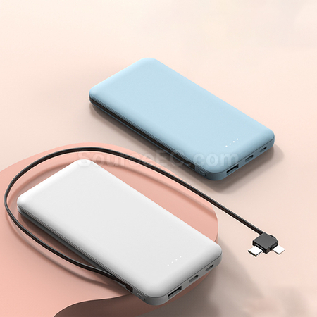客製化帶線移動電源 10000mah禮品