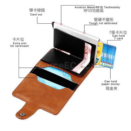客製化PU RFID卡套錢包禮品