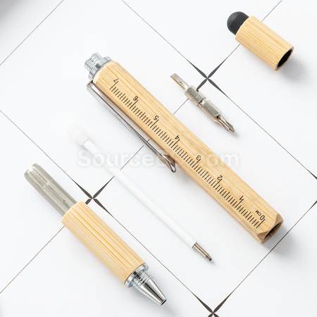 客製化六合一竹子工具筆禮品