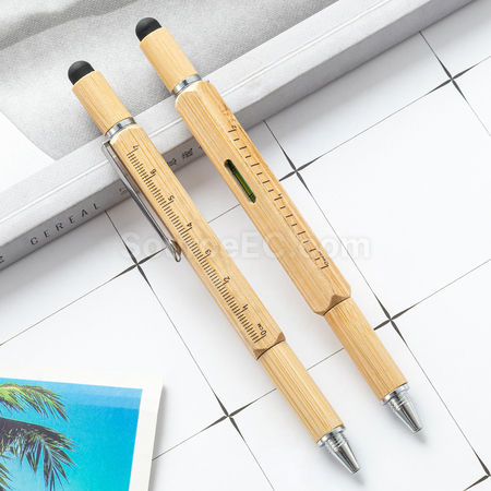 客製化六合一竹子工具筆禮品
