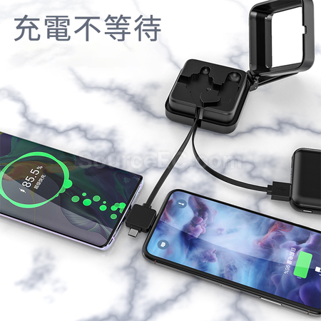 客製化化妝鏡三合一伸縮數據線禮品