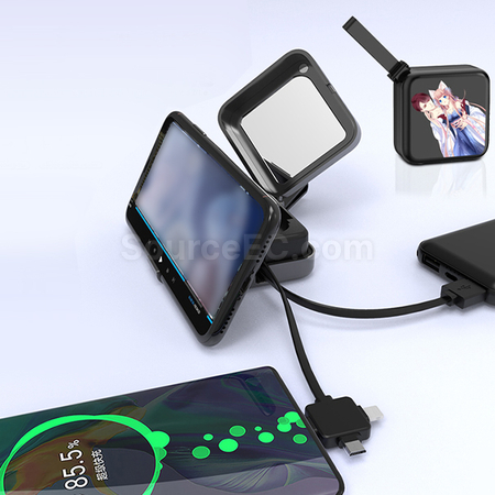 客製化化妝鏡三合一伸縮數據線禮品