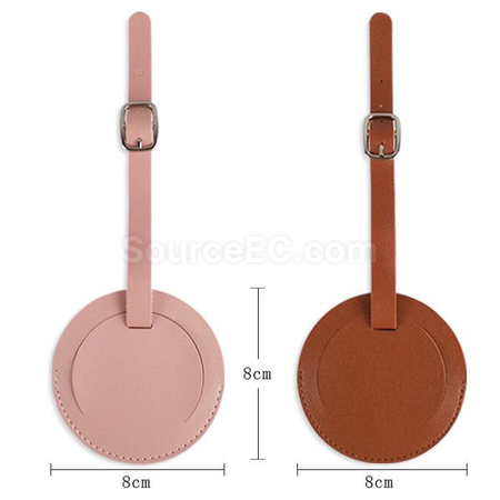 客製化圓形PU行李牌禮品
