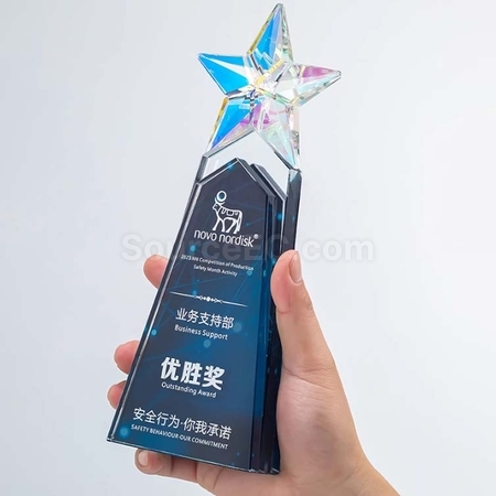 客製化炫彩水晶獎座禮品
