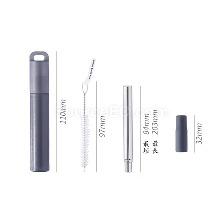 客製化便攜伸縮不鏽鋼吸管禮品