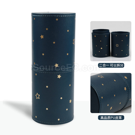 客製化時尚皮革刷具收納筒禮品