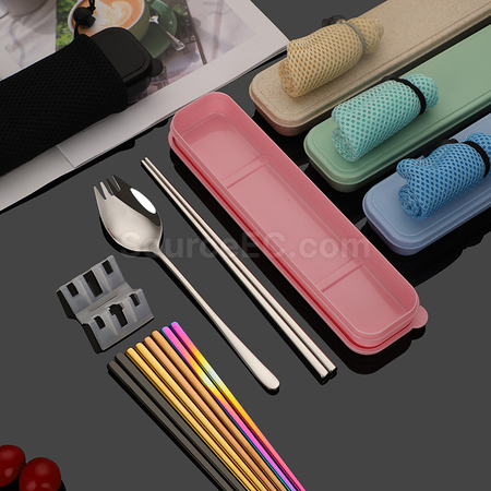 客製化二合一勺叉筷子餐具禮品