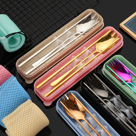 客製化二合一勺叉筷子餐具禮品