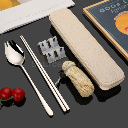 客製化二合一勺叉筷子餐具禮品