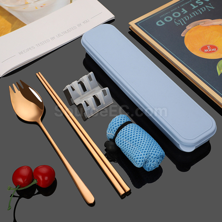 客製化二合一勺叉筷子餐具禮品