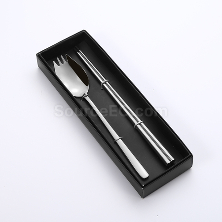 客製化二合一勺叉筷子餐具禮品