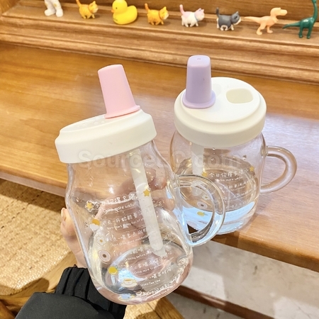 珍珠奶茶玻璃杯帶握手
