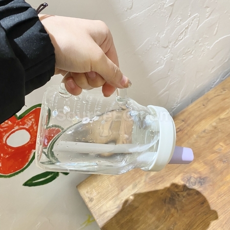 客製化珍珠奶茶玻璃杯帶握手禮品