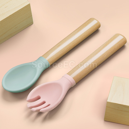 客製化短柄木頭叉勺子禮品
