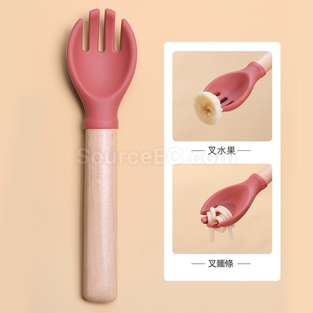 客製化短柄木頭叉勺子禮品