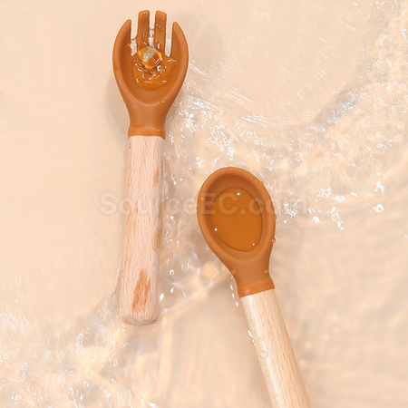 客製化短柄木頭叉勺子禮品