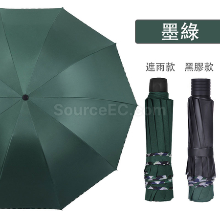 客製化彩邊黑膠摺疊雨傘禮品