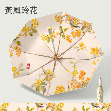 客製化雙層自動折疊傘禮品