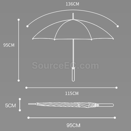 客製化反光高爾夫球傘禮品
