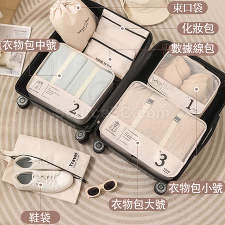 客製化多用途旅行數字收納袋7件套禮品
