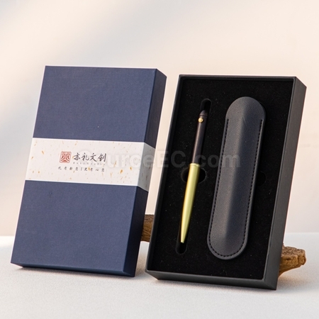 客製化銅木質商務寶珠筆禮品