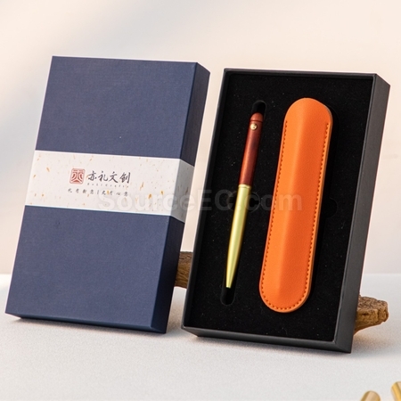 客製化銅木質商務寶珠筆禮品