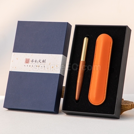 客製化銅木質商務寶珠筆禮品