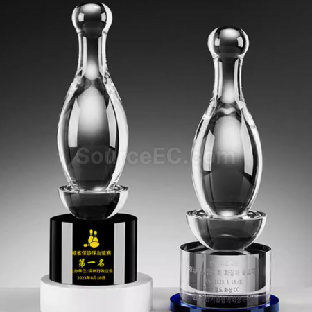 客製化保齡球水晶獎盃禮品